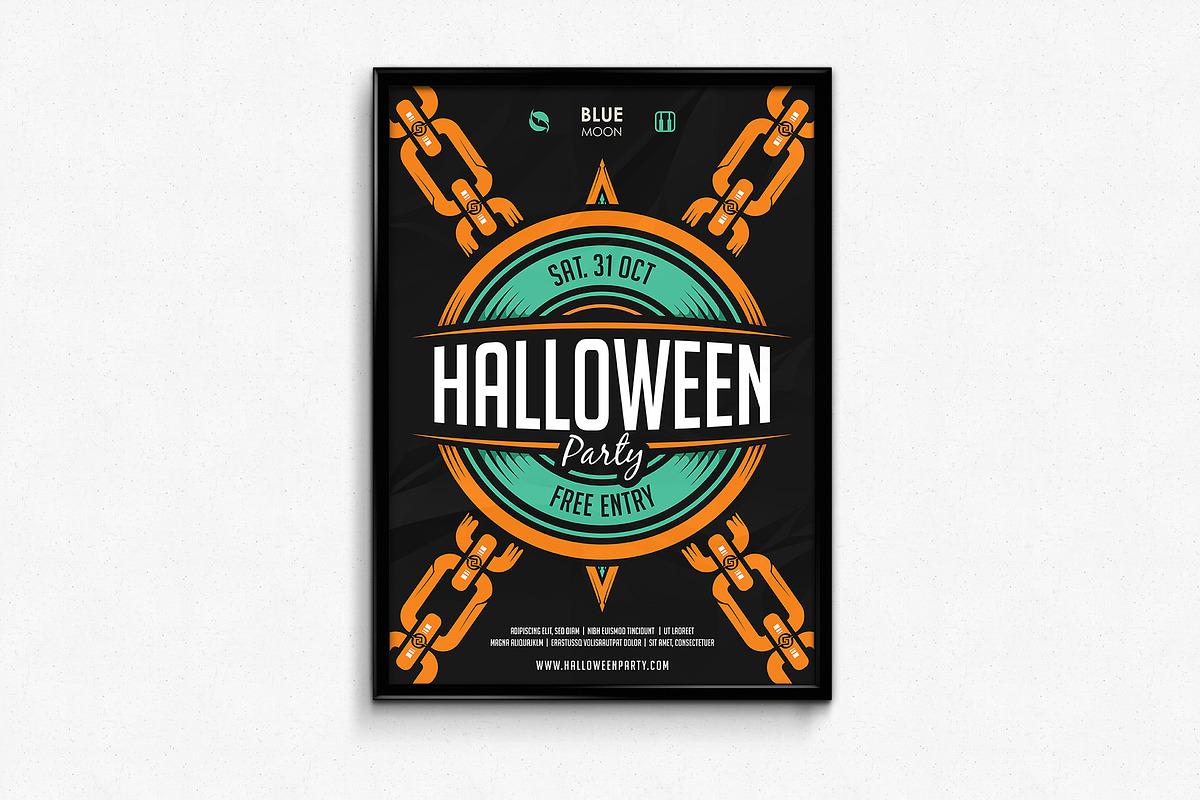 Chains Halloween Poster, a Flyer Template by SNK's (Photo 2 of 3)