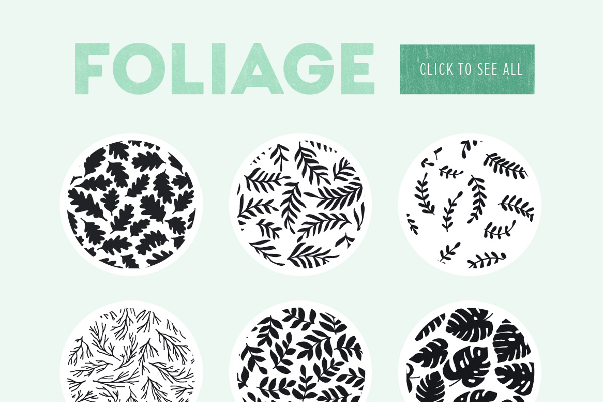 Foliage - 30 Leafy Patterns, a Pattern Graphic by Anugraha Design (Photo 7 of 7)