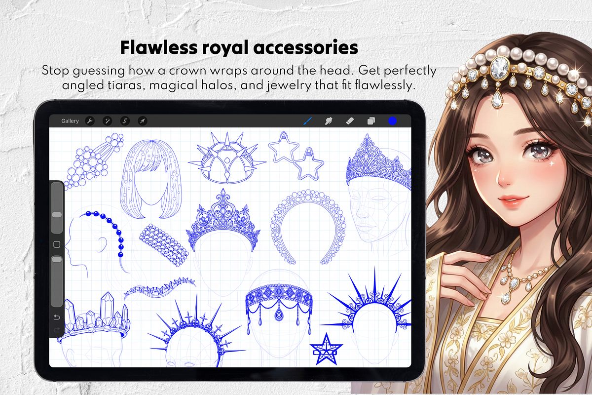 265+ Hair Accessories Stamps, a Brush Add-On by Selentaori Studio (Photo 7 of 12)