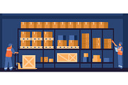 Warehouse workers logistics company, a Person Illustration by Vectorbuum (Thumbnail 1 of 3)