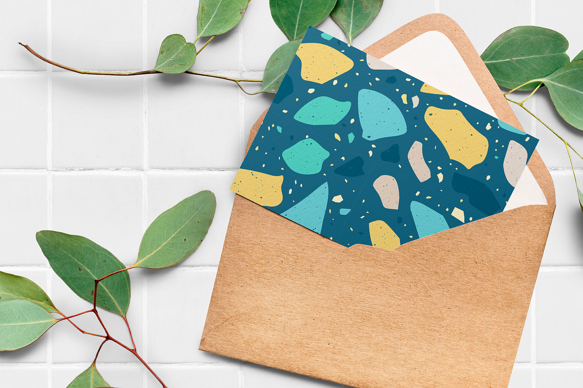 16 Terrazzo Seamless Patterns, a Pattern Graphic by Letters-Shmetters (Photo 2 of 6)