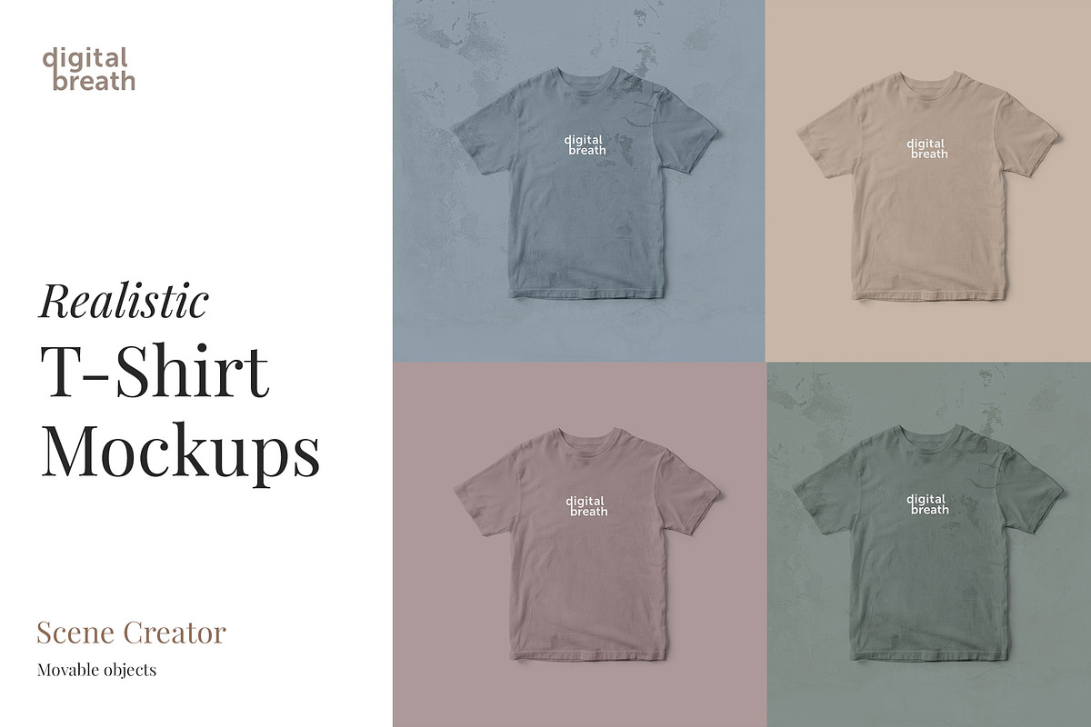 T-Shirt Mockup, a Print Template by Digital Breath templates (Photo 1 of 7)