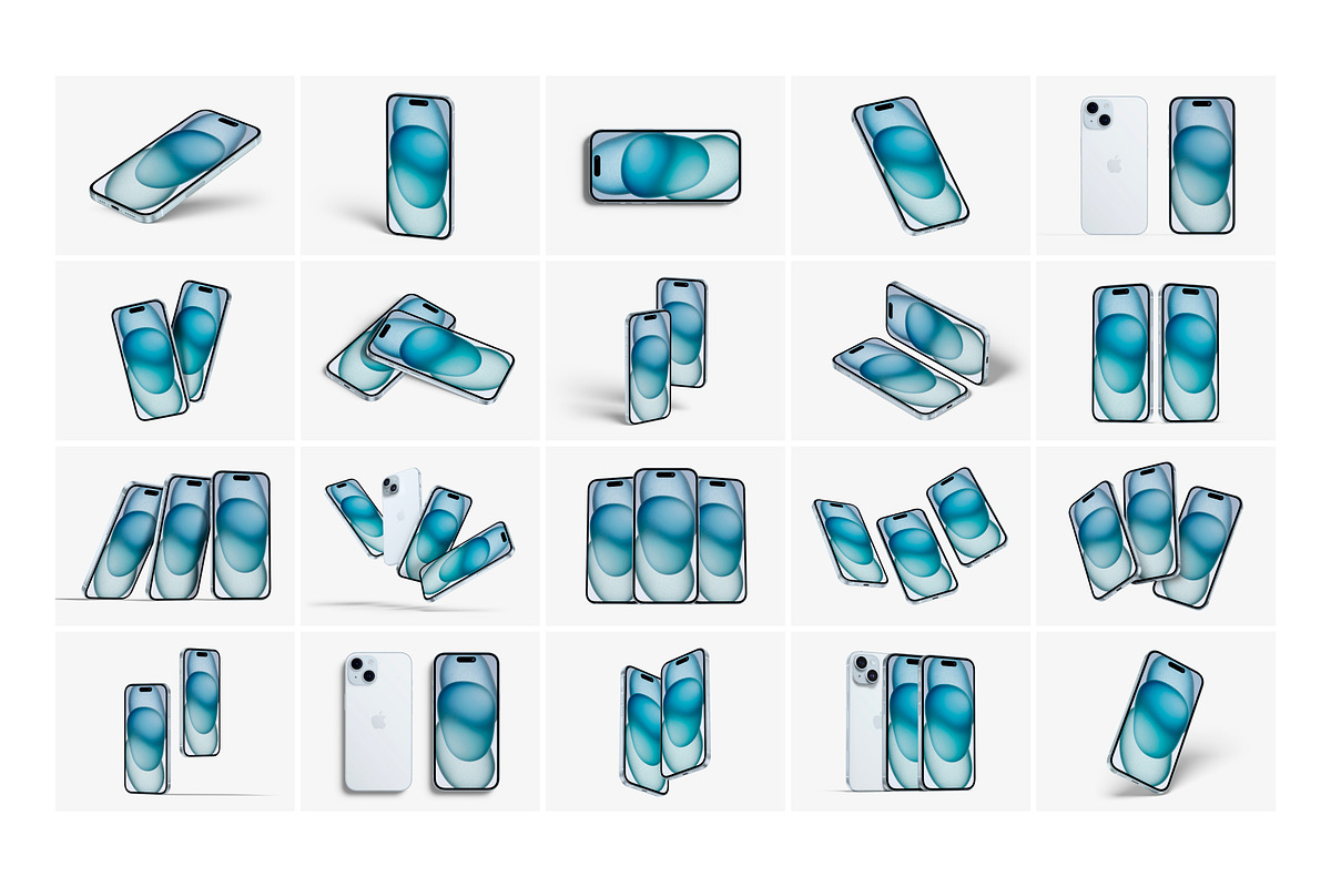 iPhone 15 Mockups, an iPhone Mockup by ls.graphics (Photo 4 of 11)