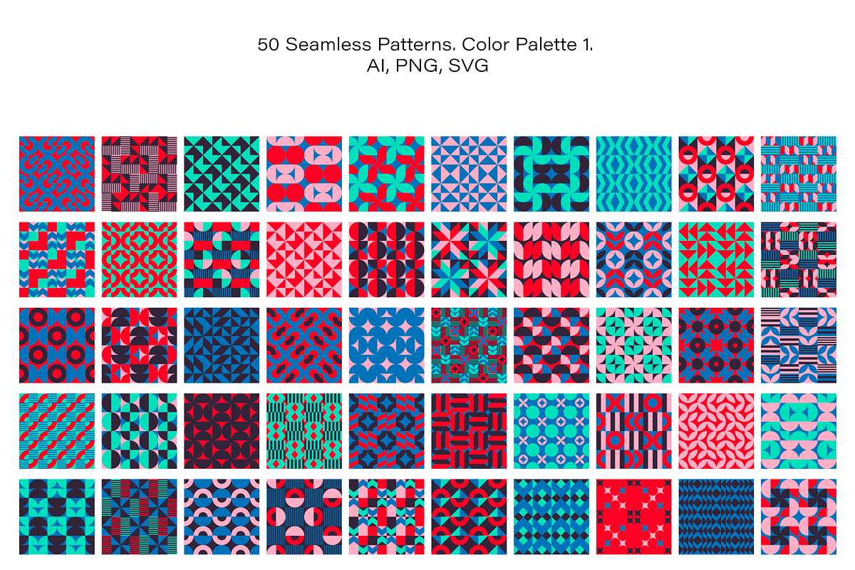 Seamless Geometric Patterns Set, a Pattern Graphic by Katedsgn (Photo 7 of 10)