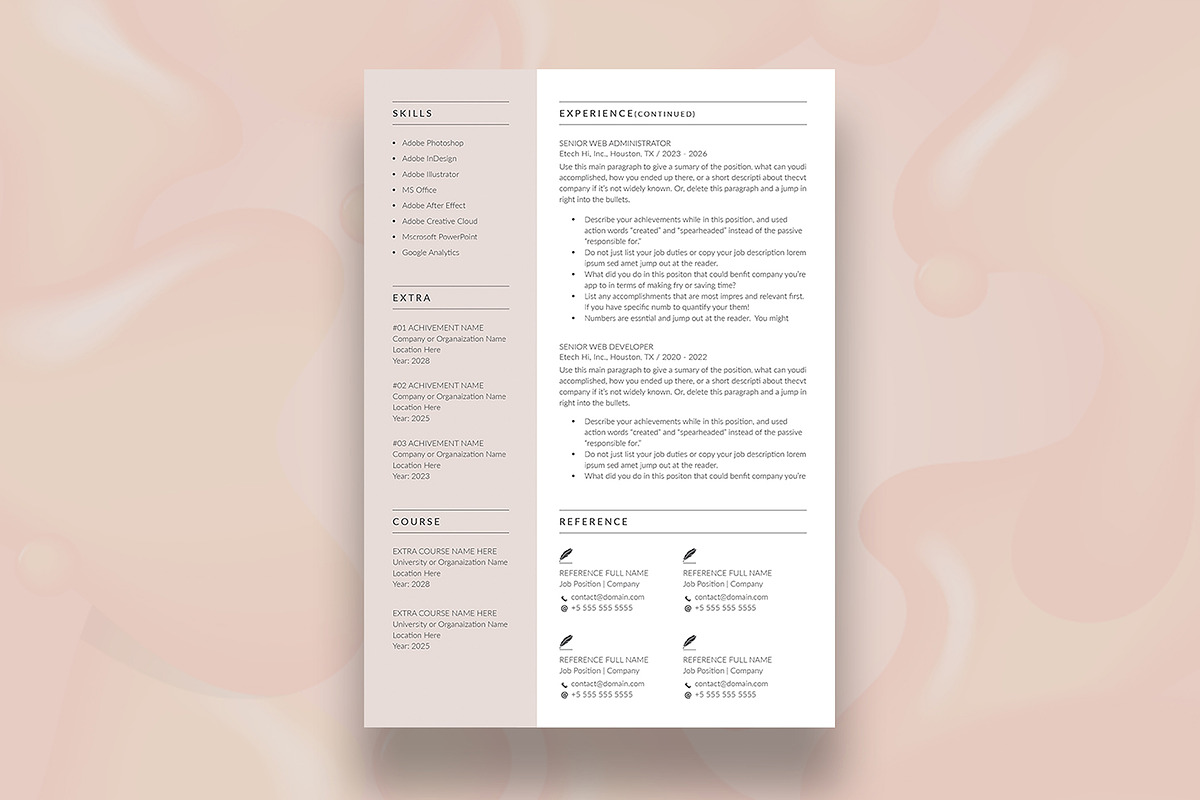 Resume Template, a Resume Template by DesignDevisers (Photo 2 of 10)