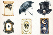 Antique Halloween Clipart, an Illustration by Libby Wishes (Thumbnail 2 of 5)