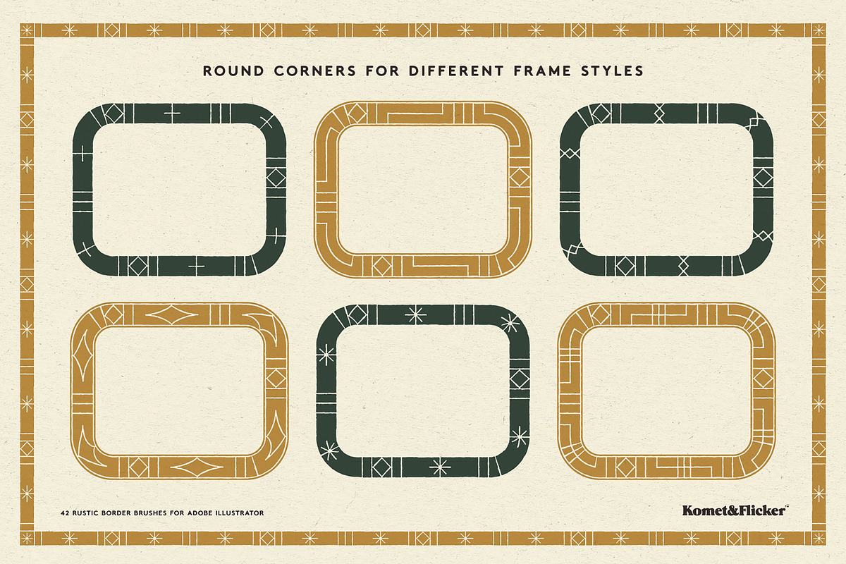 42 Rustic Border Brushes, a Brush Add-On by Komet & Flicker (Photo 5 of 6)