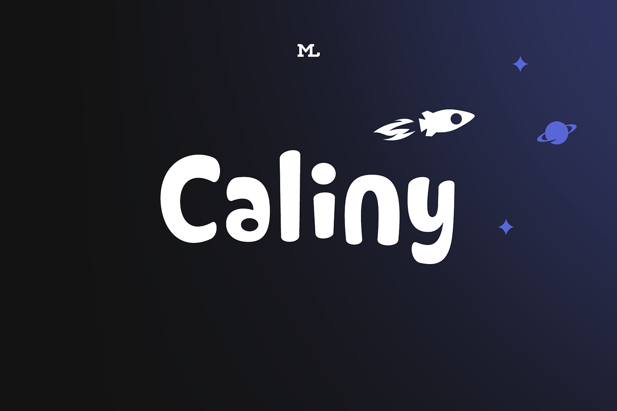 Caliny – Funny 3-Font-Family, a Font by Marc Lohner (Photo 1 of 5)