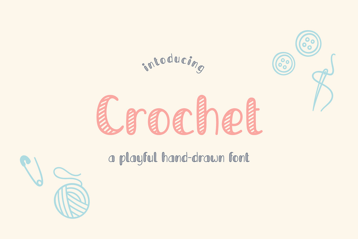 PGR Crochet - Handwritten Font, a Handwritten Font by Pikgura (Photo 1 of 6)