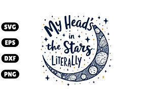 My Head's in the Stars, Literally, an Illustration by Awieee1