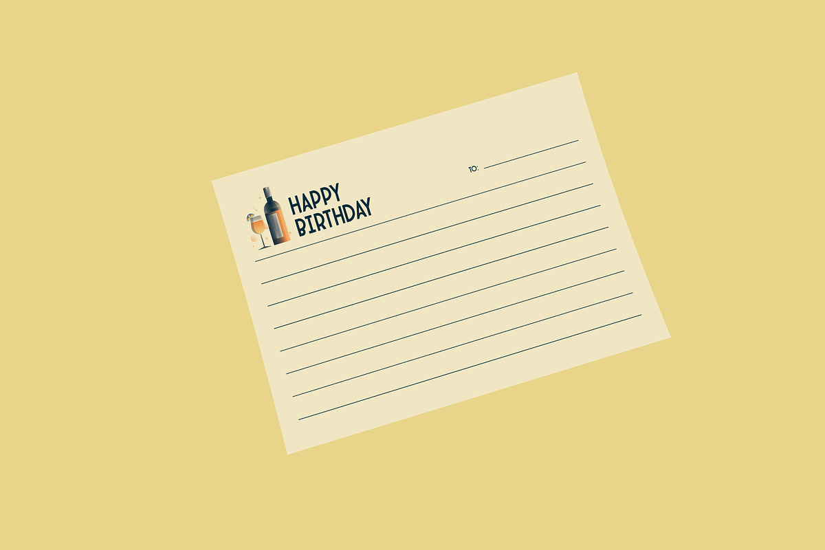 Art Deco Birthday Greeting Card, a Card Template by Neermana (Photo 1 of 4)