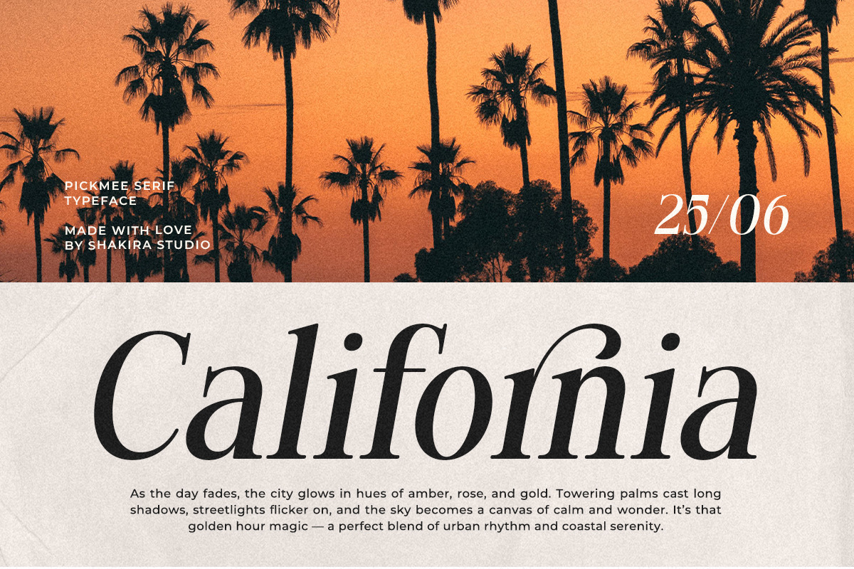 PickMee - Modern Elegant Serif Font, a Serif Font by Shakira Studio (Photo 6 of 10)