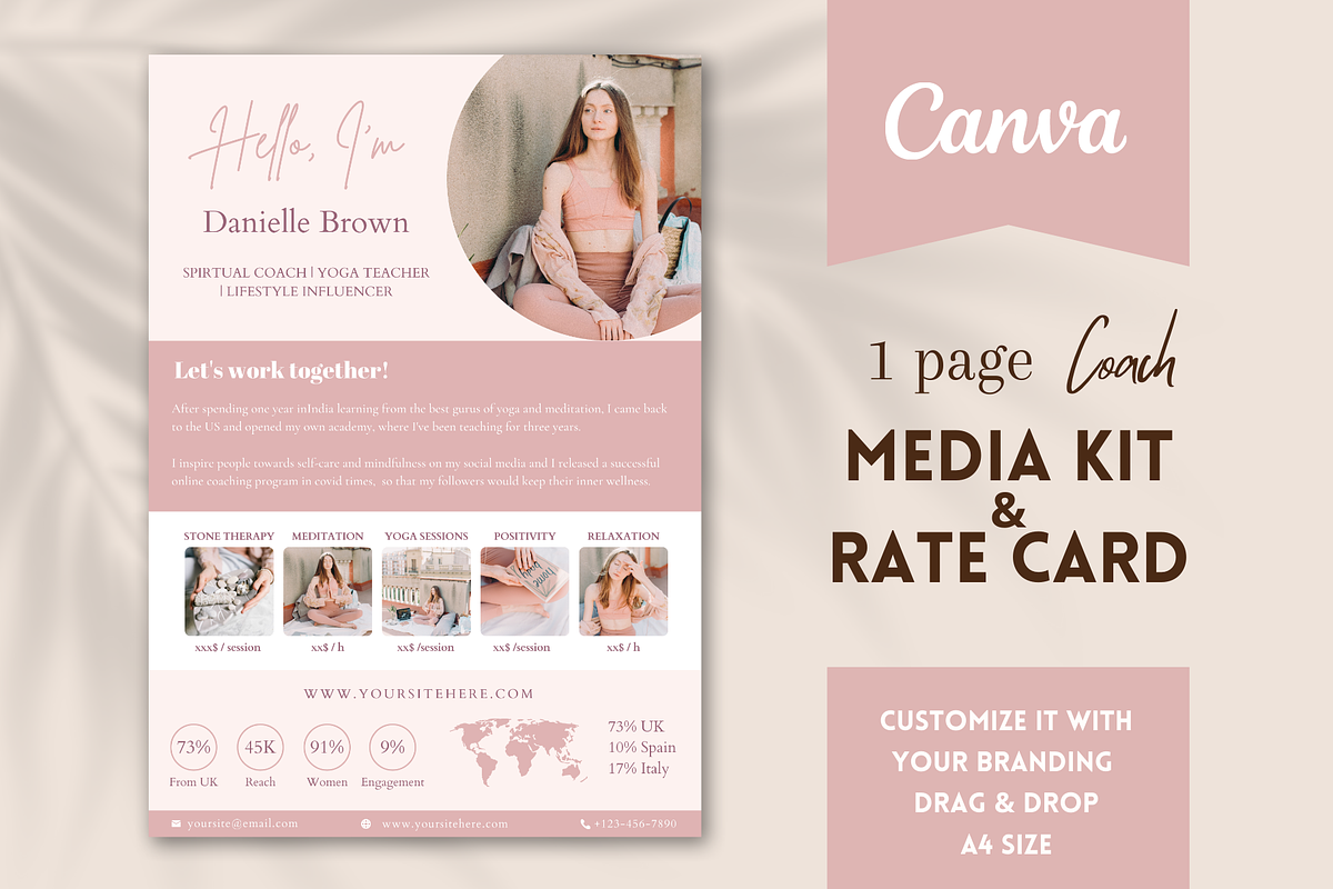 Spiritual Coach Media Kit Template, a Resume Template by Golden Horizons Studio (Photo 1 of 11)