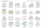 Color line icons, an Outline Icon by Howcolour (Thumbnail 32 of 32)