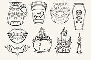 Halloween Doodles PNG Elements, an Illustration by The Best Digital Plaza (Thumbnail 2 of 3)