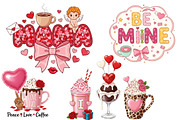 New Valentine Coffee Sublimation, an Illustration by DreamArtGraphic (Thumbnail 4 of 4)