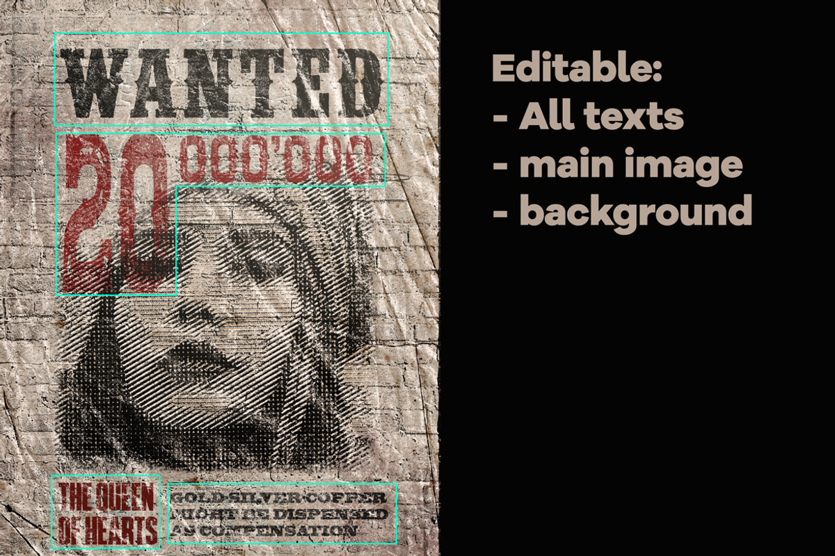 Urban Grunge Wanted Poster Template, an Advertising Mockup by Giallo (Photo 4 of 17)