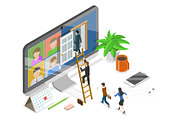 Hybrid Work Set 01, a Work Illustration by AndriiStore (Thumbnail 3 of 11)