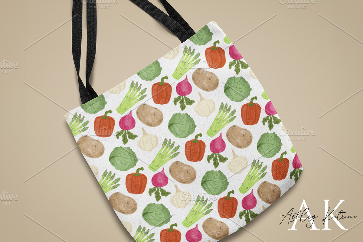 Watercolor Veggies with & w/o Faces, an Illustration by Ashley Katrina (Photo 8 of 10)