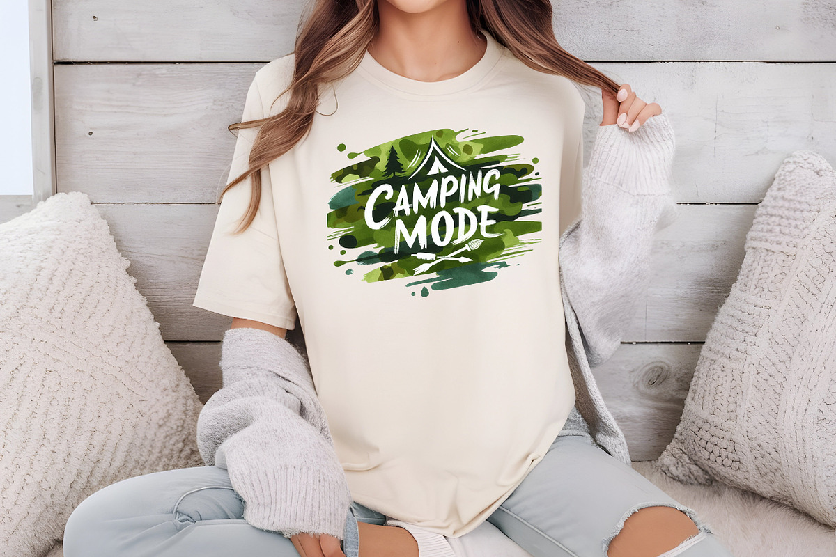 Camping Mode Brushstroke Sublimation, an Illustration by Libby Wishes (Photo 12 of 12)