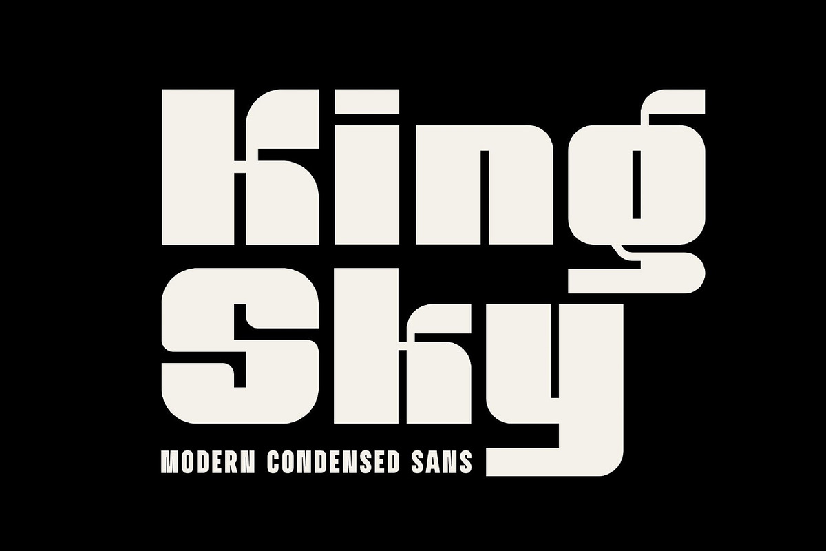 King Sky Modern Sans Serif Font, a Sans Serif Font by Graphicxell (Photo 1 of 7)
