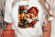 Whimsical Peeking Santa Clipart, a Seasonal Illustration by Black Bird Studio (Thumbnail 4 of 7)