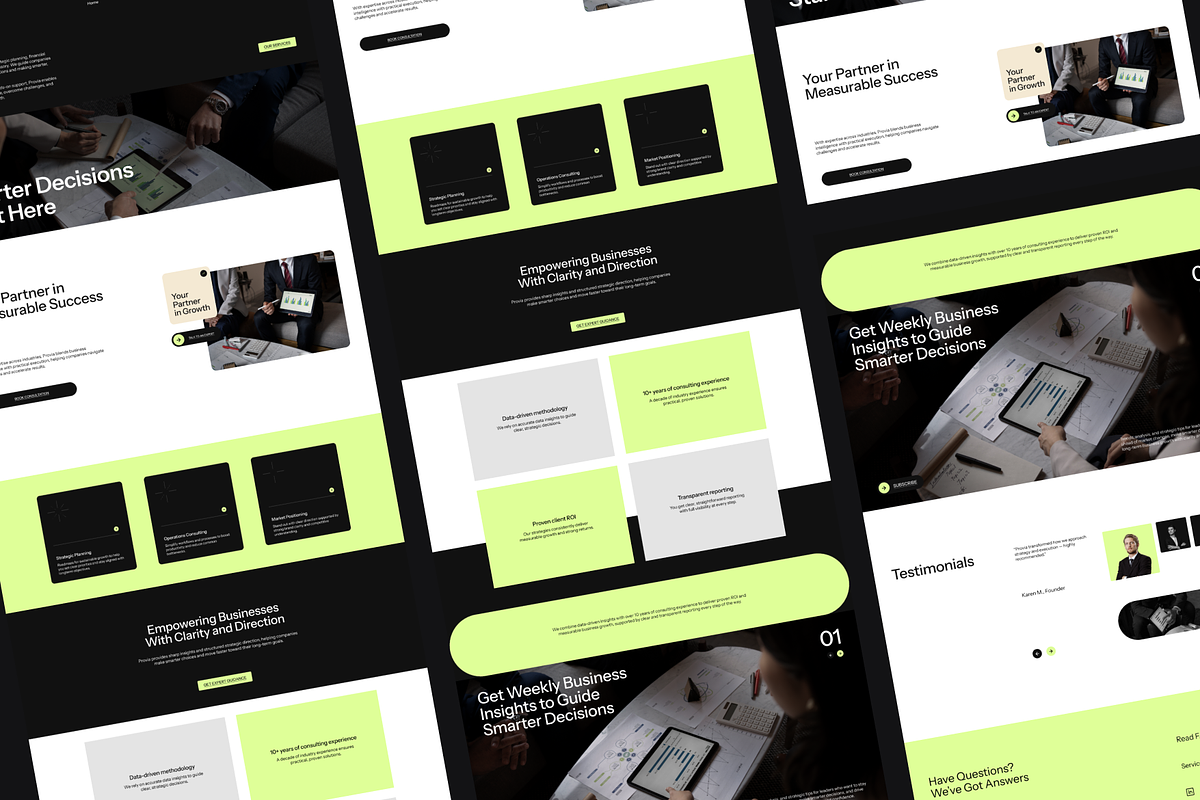 Figma Business Landing Page, a Landing Page Template by Musara (Photo 2 of 6)