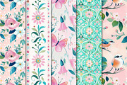 Charming Spring Digital Paper Set, a Pattern Graphic by Maishop (Thumbnail 3 of 4)