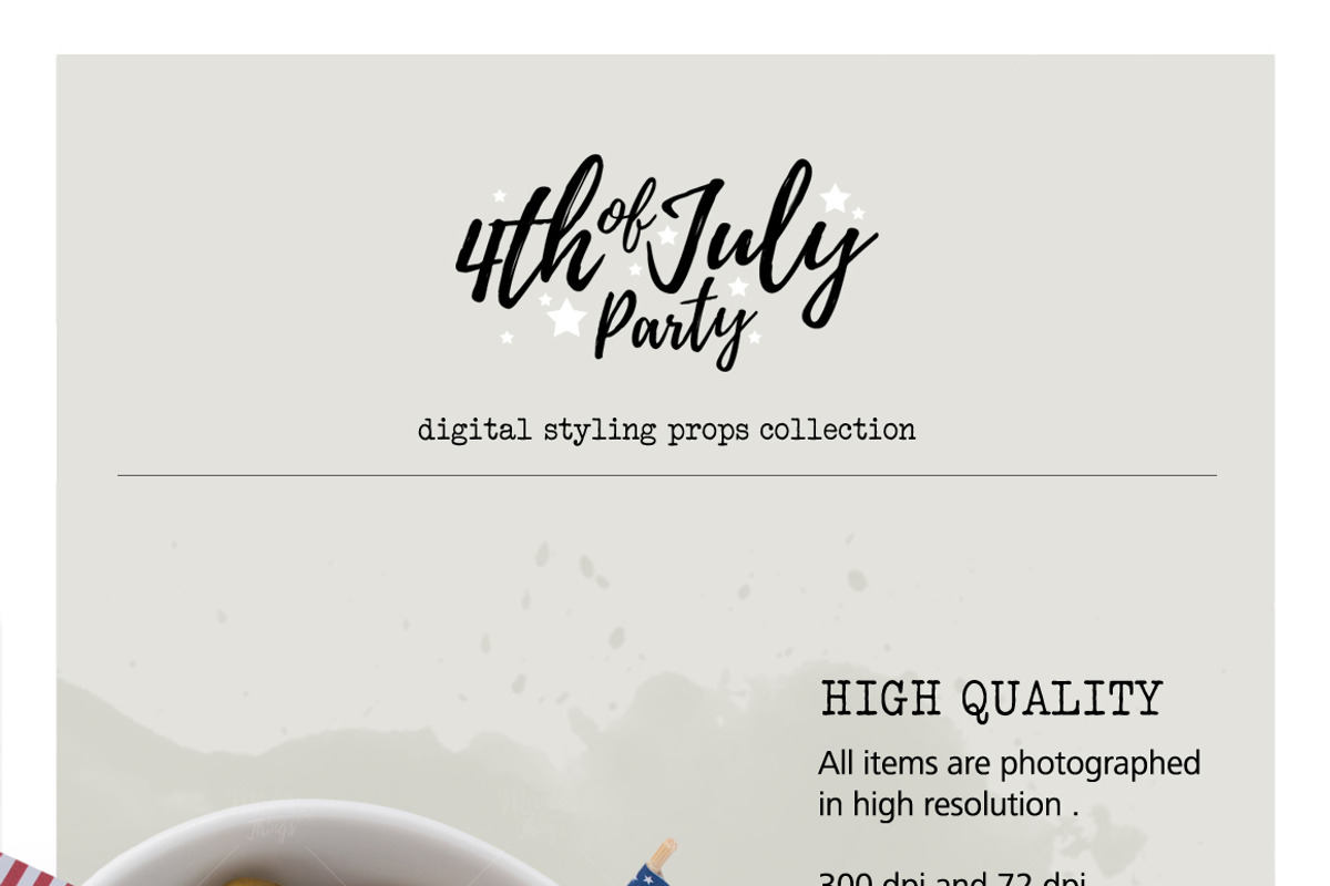 4th of July Styling Props, a Product Mockup by Make Beautiful Things (Photo 3 of 7)