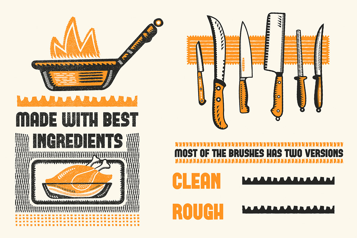 Cookbook for Woodcuts | Brushes, a Brush Add-On by Guerillacraft (Photo 3 of 6)