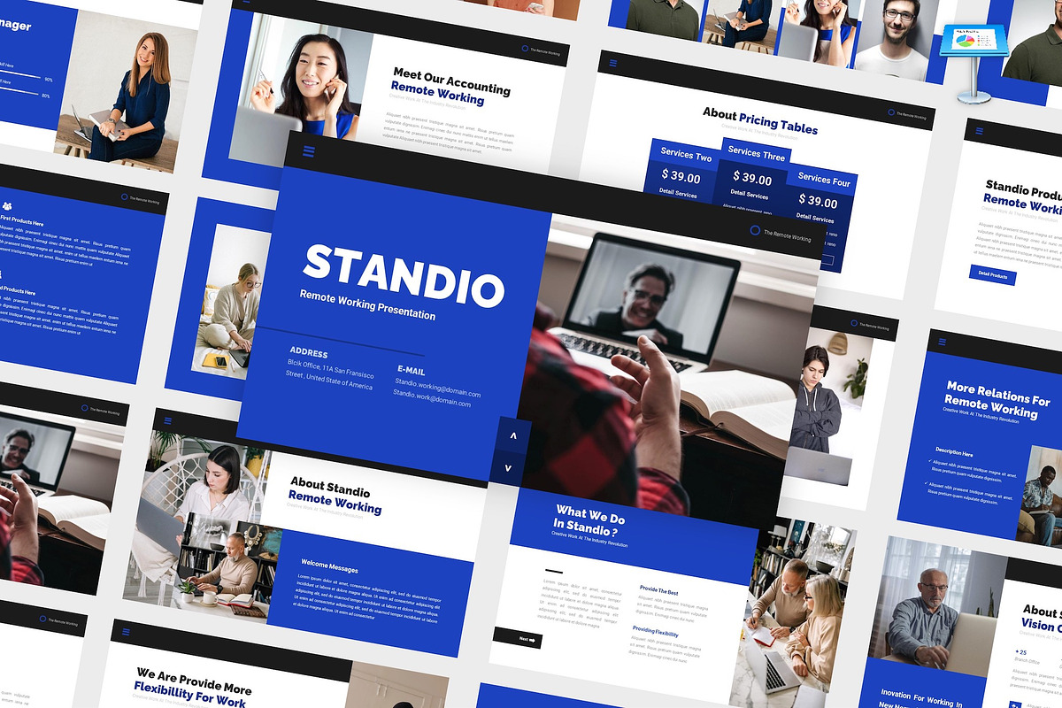 Standio Remote Working Keynote, a Presentation Template by PuriCreative