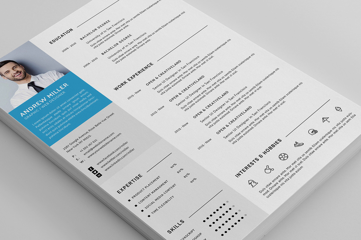 Word CV Resume, a Resume Template by CodePower (Photo 6 of 7)