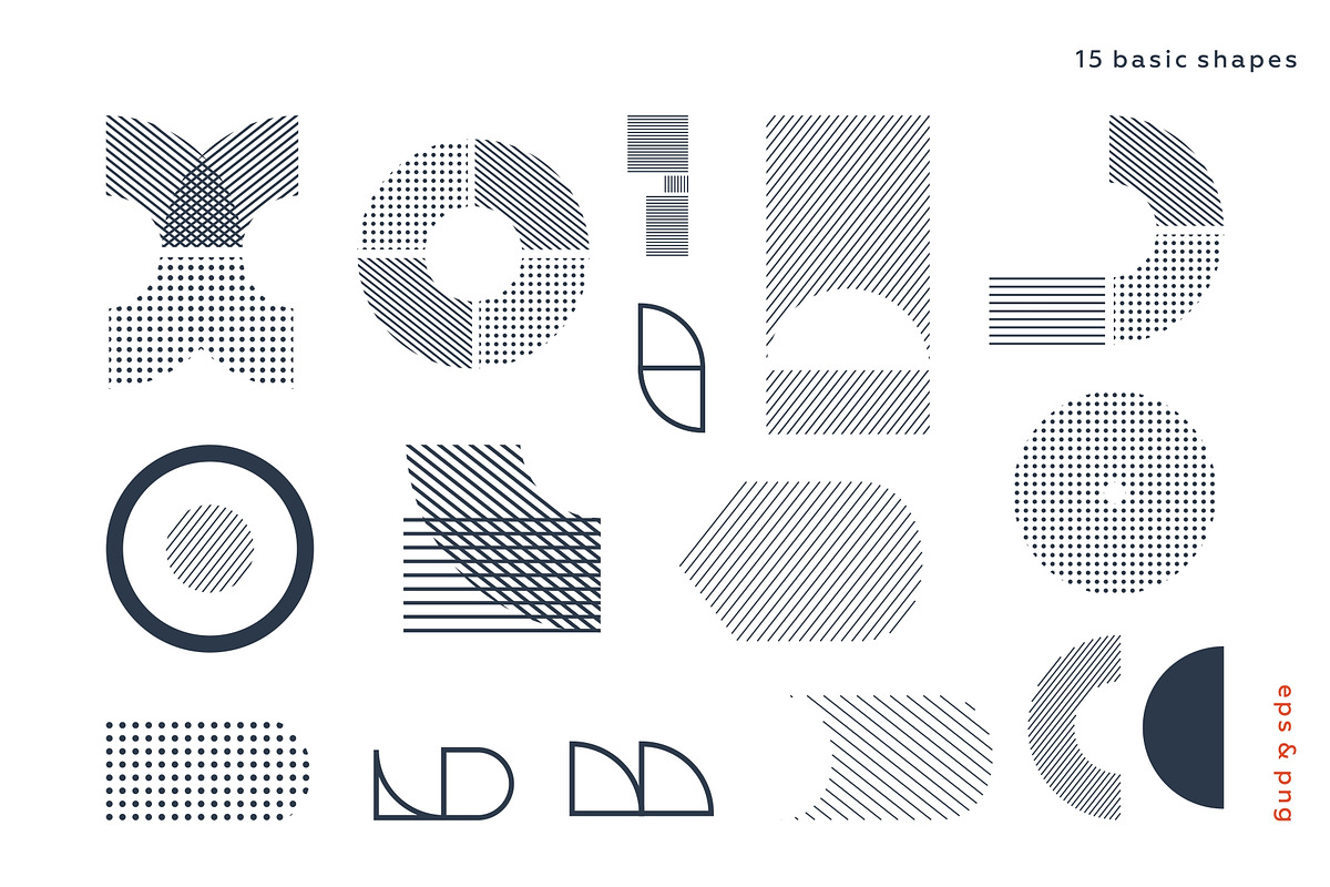 Modern geometric. Neo art deco set., a Pattern Graphic by lisa_kalev (Photo 10 of 10)
