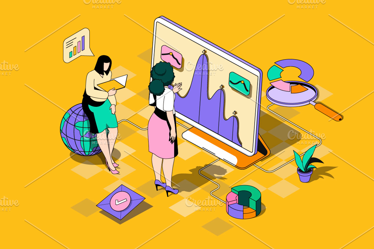 Business Isometric Web Illustrations, a Templates & Theme by alexdndz (Photo 5 of 21)