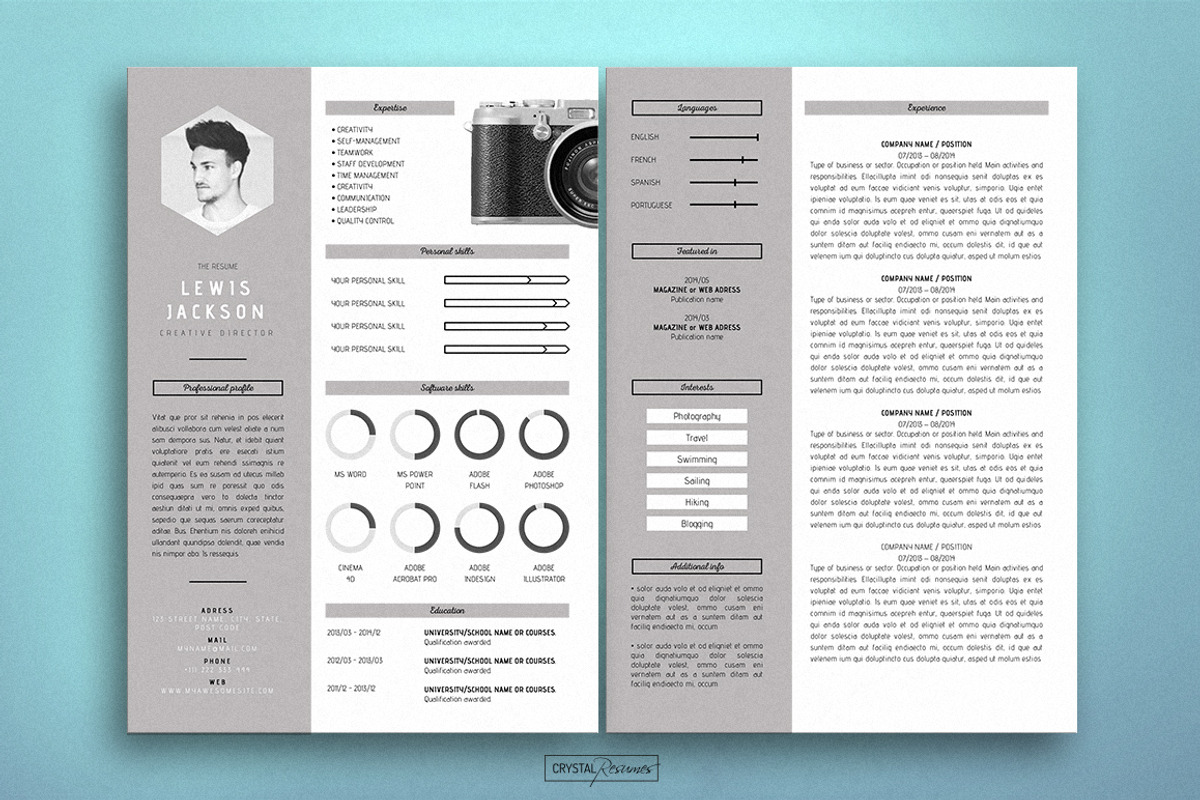 Resume CV Template for Word, a Resume Template by CrystalResumes (Photo 2 of 4)