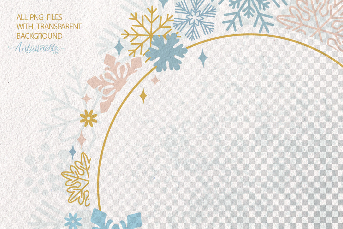 Sparkling snowflakes collection, a Seasonal Illustration by antuanetto (Photo 7 of 16)