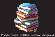 Back To School  Books Stacks PNG, an Illustration by RobertsArt (Thumbnail 3 of 7)