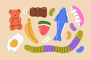 Gummy candies. Jelly sweets set, a Food Illustration by Good Studio (Thumbnail 3 of 7)