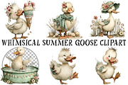 Whimsical Summer Goose Clipart, an Illustration by OK Design (Thumbnail 2 of 6)
