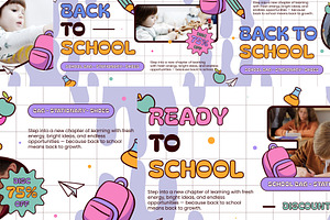 Back to School Promo Landscape, a Social Media Template by Loin Studio