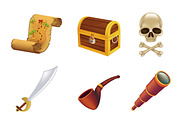 Pirate Character Vector Set, an Object Illustration by Rodionoff (Thumbnail 3 of 3)
