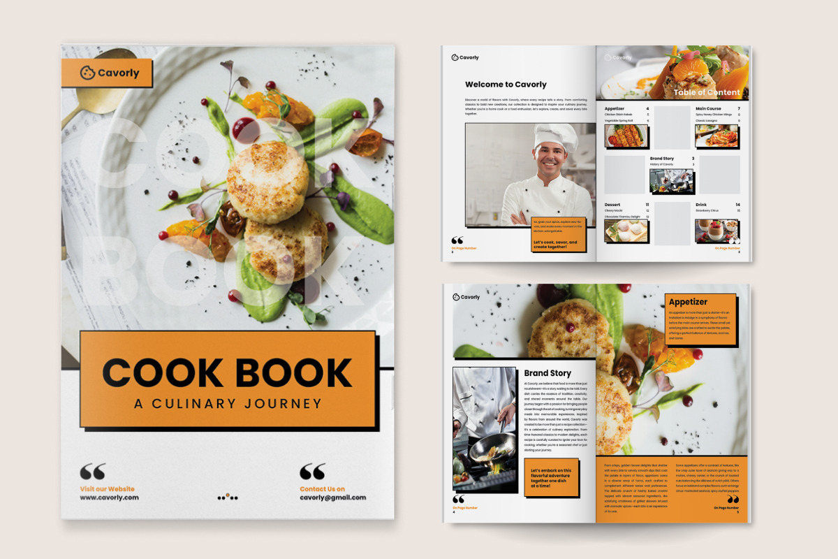 Elegant Recipe Brochure for Culinary, a Brochure Template by twinstd (Photo 4 of 6)