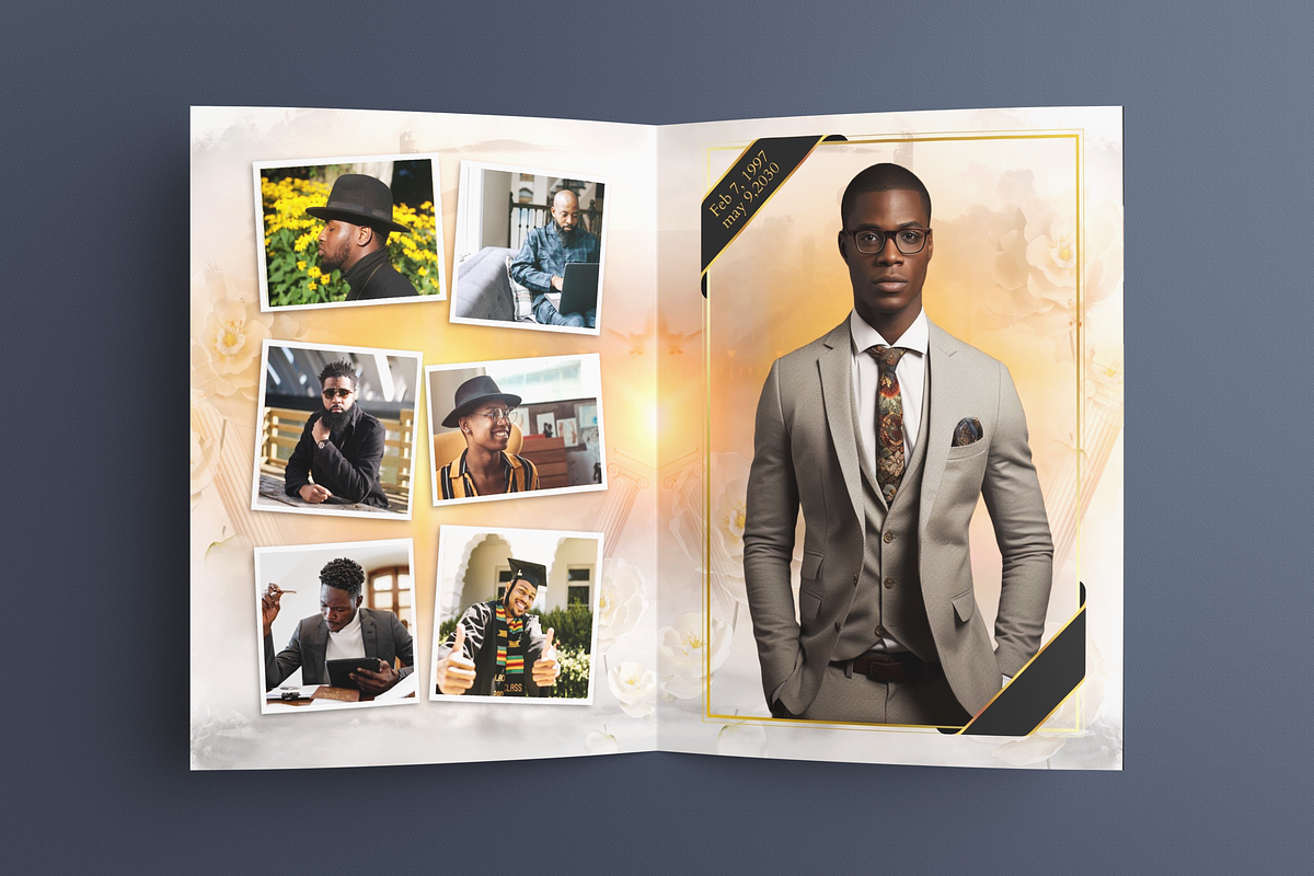 funeral program template Canva, a Templates & Theme by iloveTemplate (Photo 5 of 5)