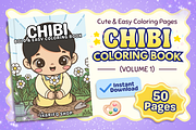 Chibi Printable Coloring Pages, a Person Illustration by ikarifq shop (Thumbnail 2 of 7)