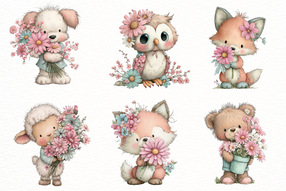 whimsical spring Animals clipart, an Illustration by Designworld (Photo 2 of 7)