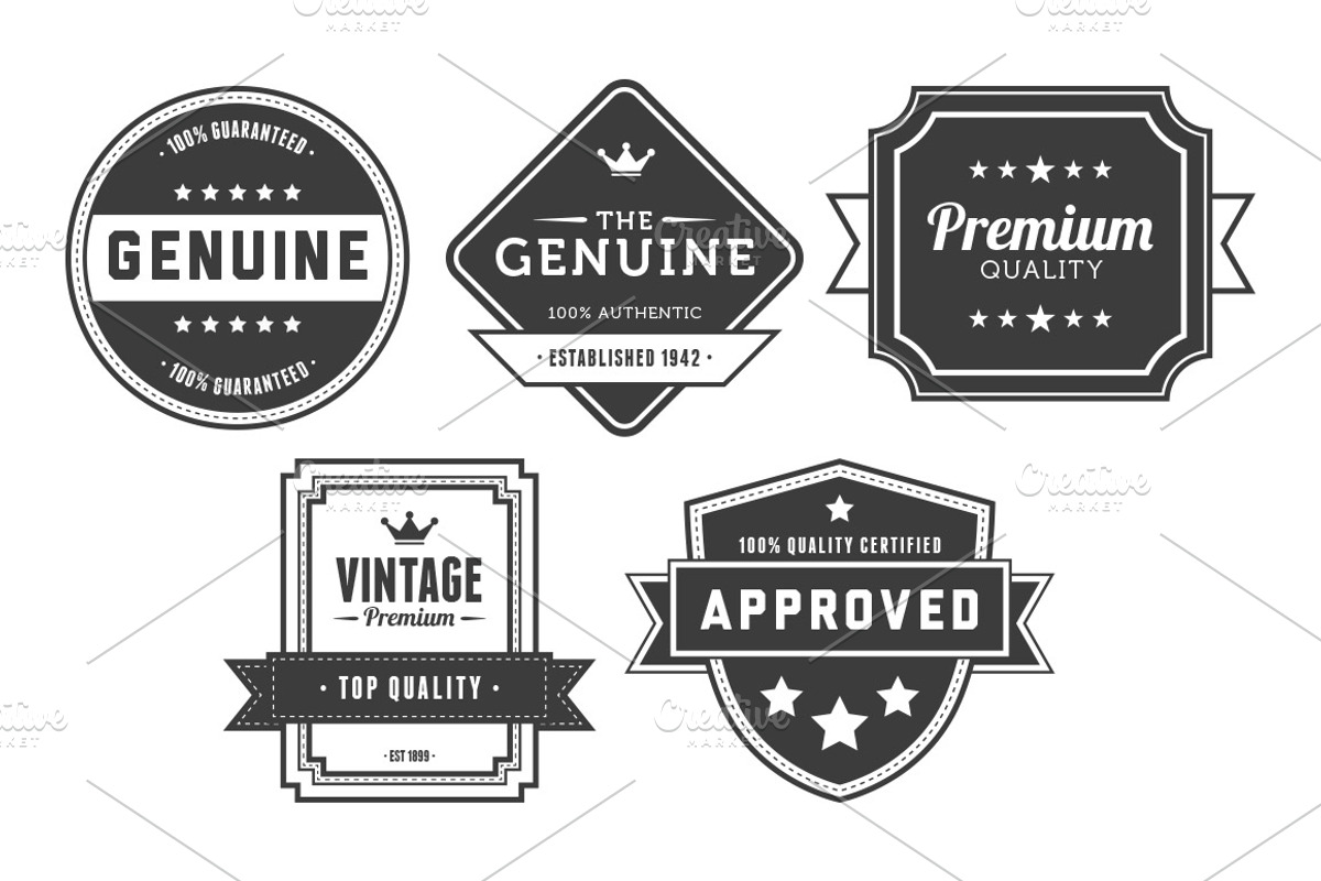 Vintage Badges Vector Pack 5 preview 5