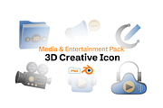 3D Media & Entertainment Pack, an Object 3D Model by Dudukbersama (Thumbnail 1 of 3)