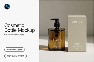 Premium Cosmetic Bottle Mockup