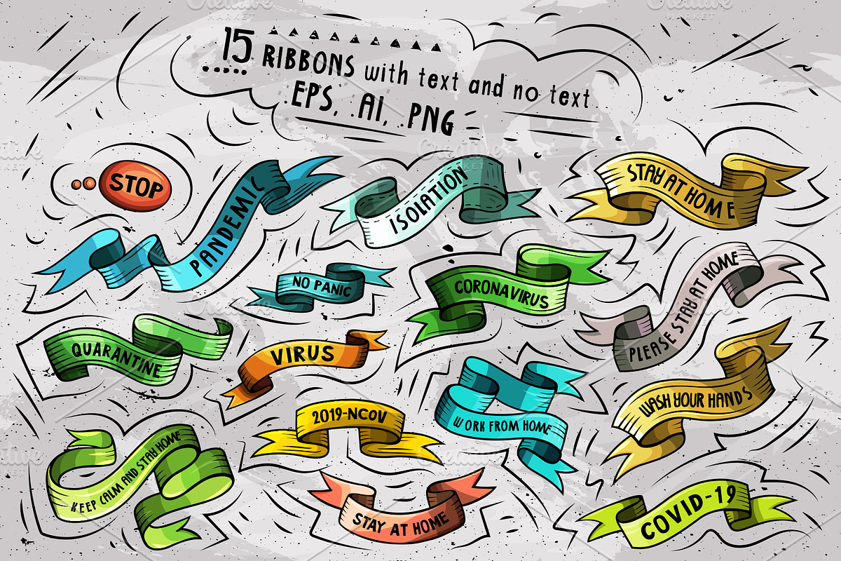 Epidemic Cartoon Objects Set, an Object Graphic by BALABOLKA (Photo 4 of 4)