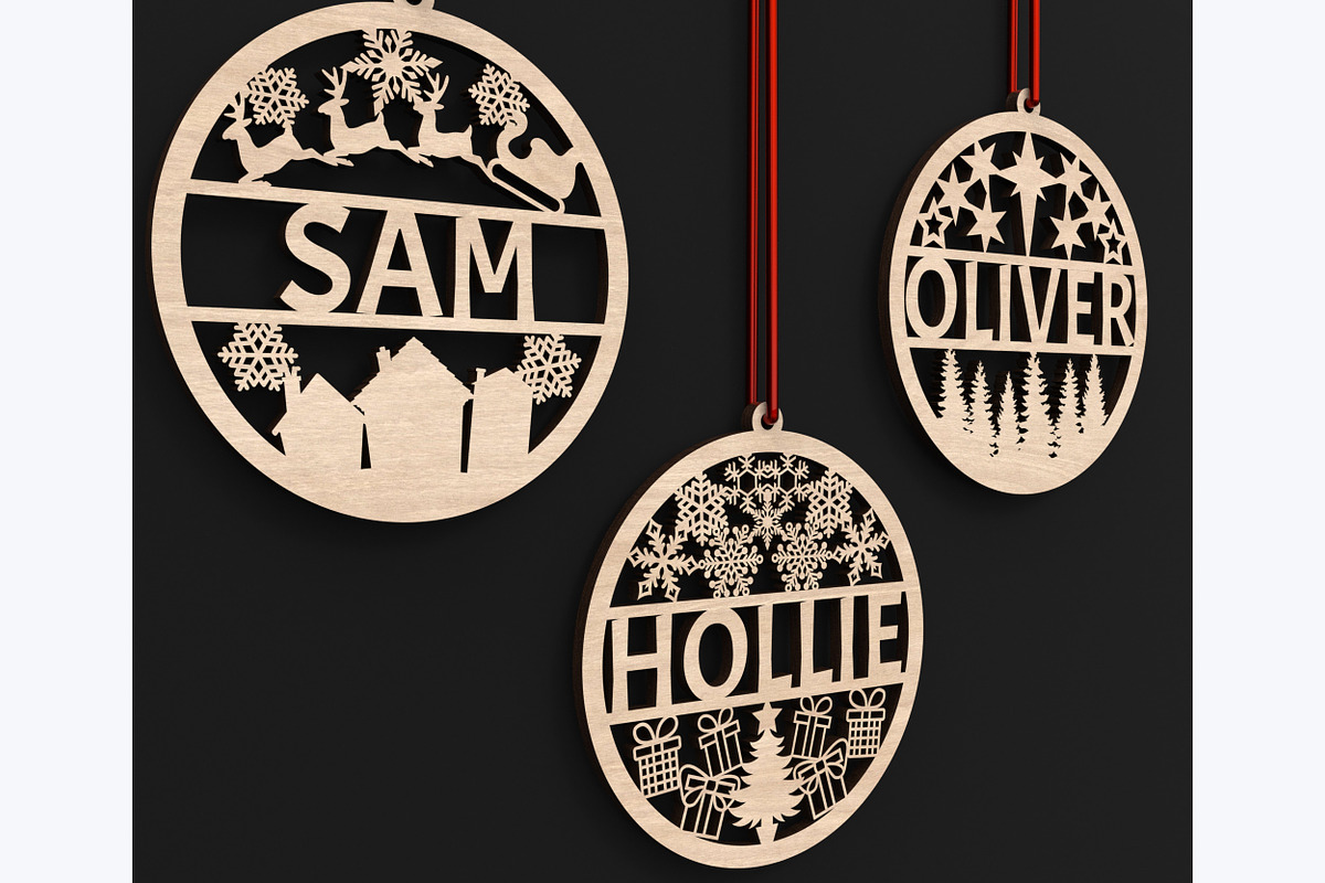 Personalized Christmas Tree Baubles, an Object Graphic by ThemeXDigital (Photo 3 of 9)